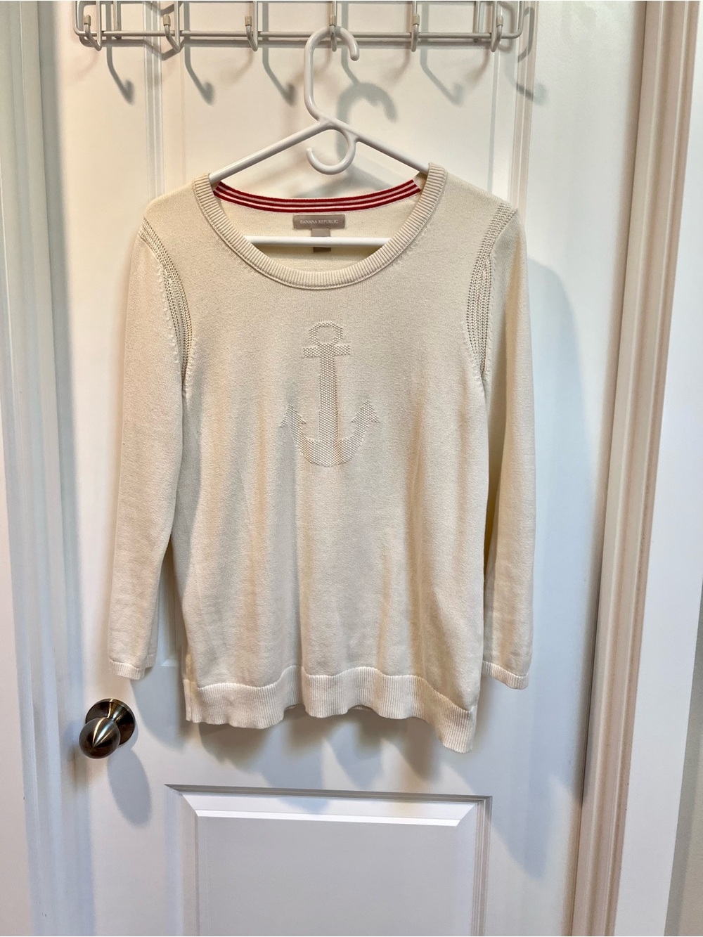 Banana Republic Cream Anchor Sweater (size L)